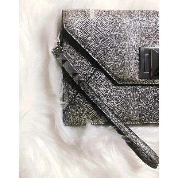 Silver BCBGMaxAzria Clutch - Picture 1 of 5